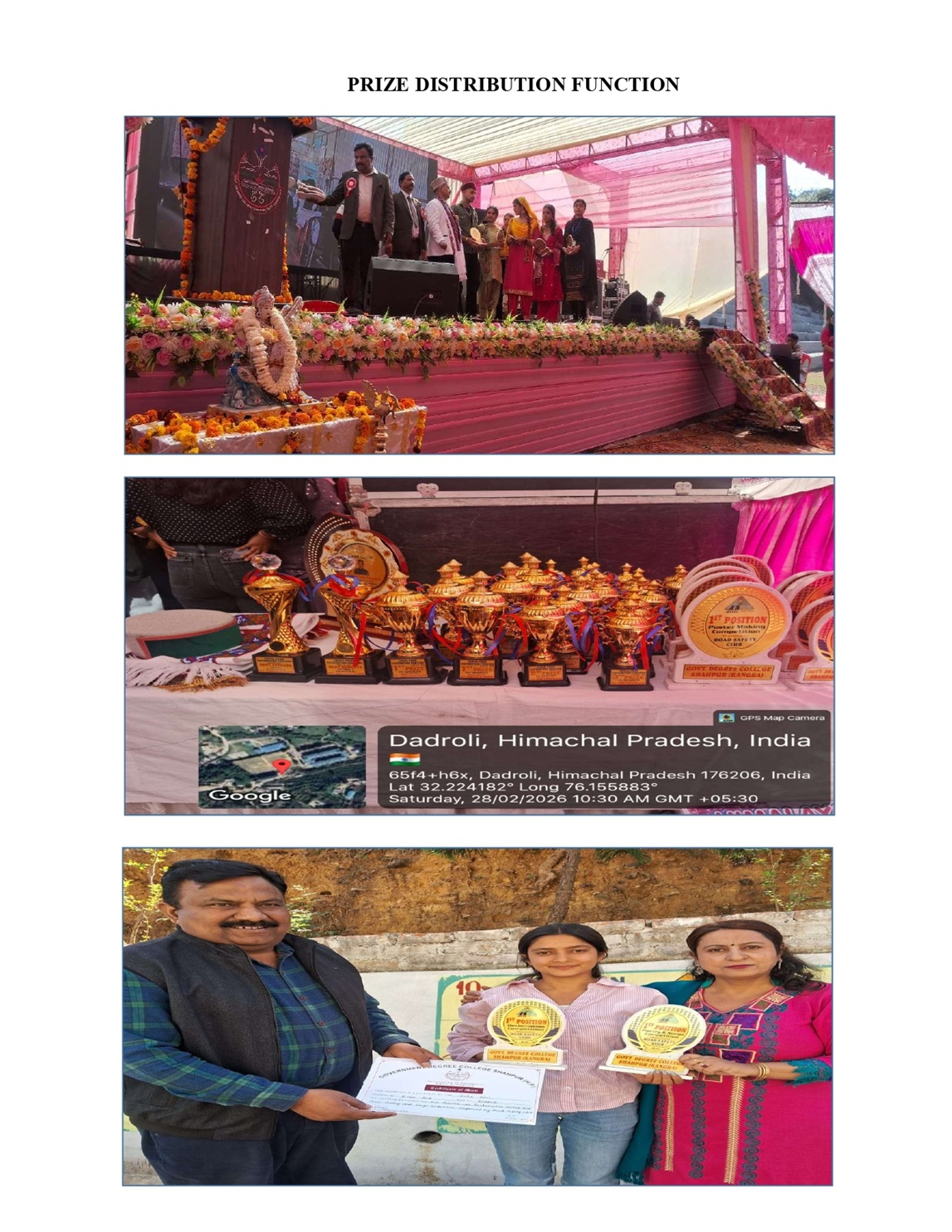 OATH,RALLY AND LECTURE ON ROAD SAFETY AWARENESS FROM POLICE DEPTT.