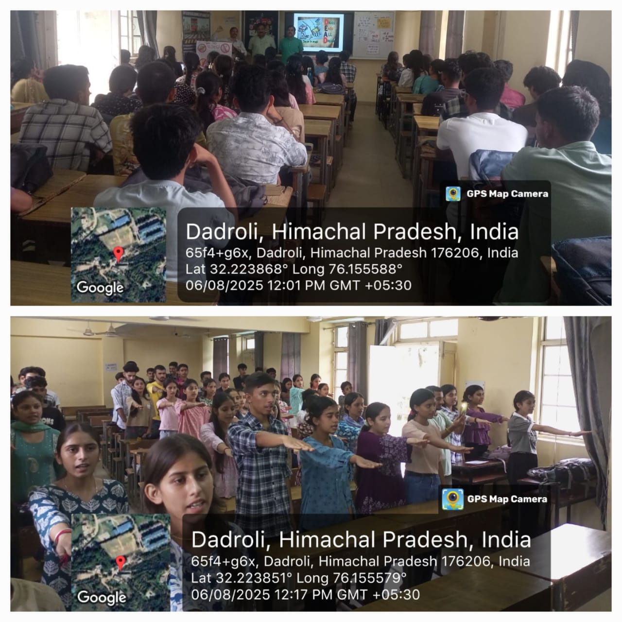 Oath -Taking ceremony on Anti-Drug Awareness on dated 06-08-2025 (Report and photos)